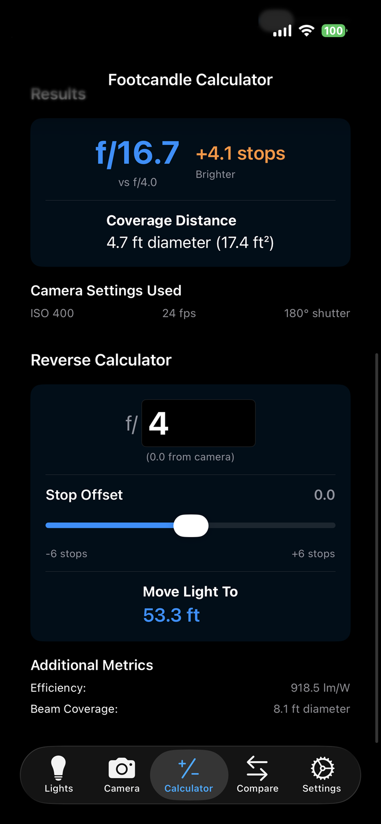 Lighting Buddy Hero App Interface